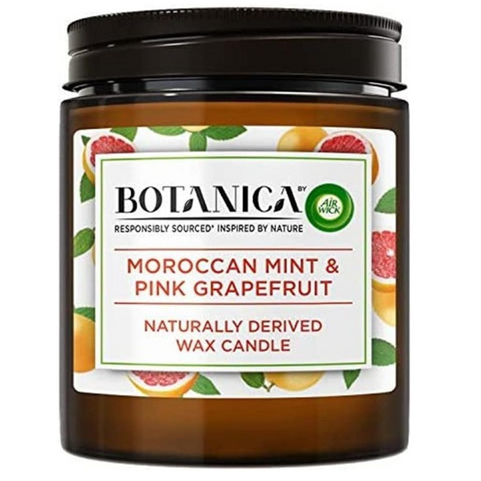 Air Wick Botanica Aromatic Wax Candles Moroccan Mint & Pink Grapefruit 205g
