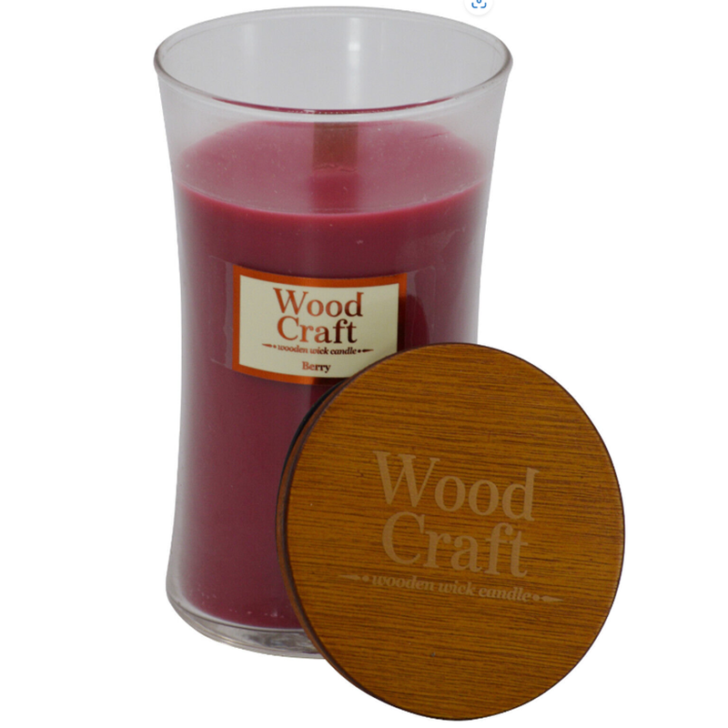 Woodcraft Large Hourglass Crackling Wooden - (Berry) 595g / 21oz