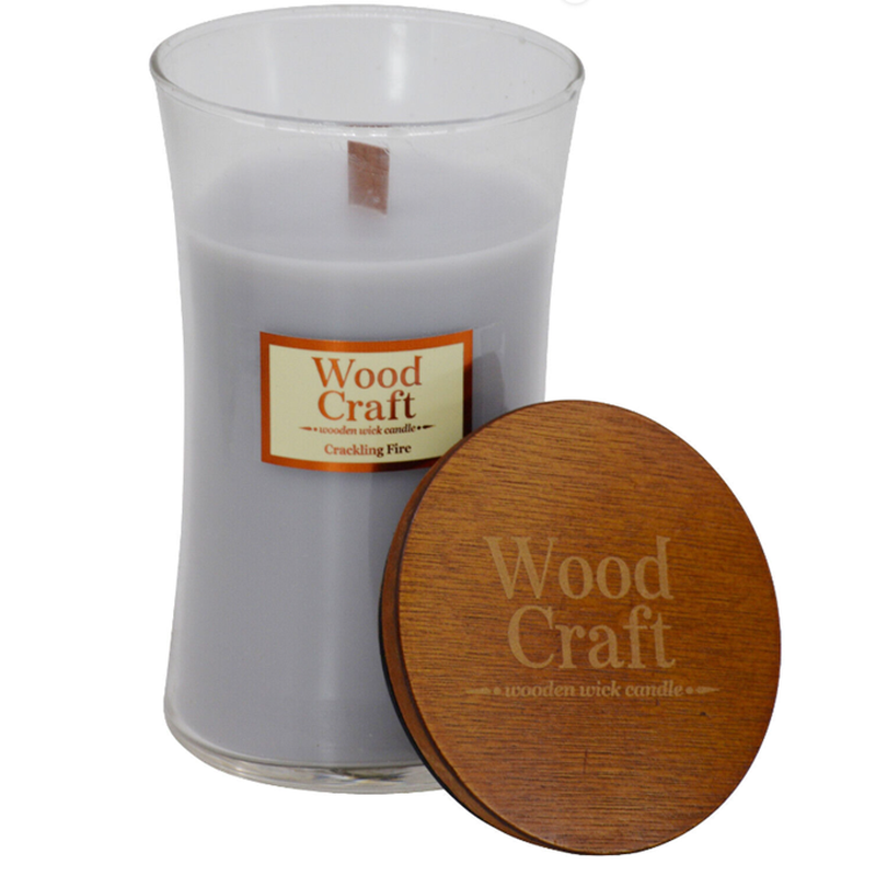 Woodcraft Large Hourglass Crackling Wooden - (Crackling Fire) 595g / 21oz