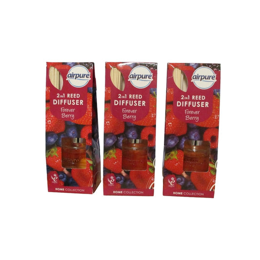 3 Pack x 30ml (Forever Berry) Reed Diffuser Set Home Collection