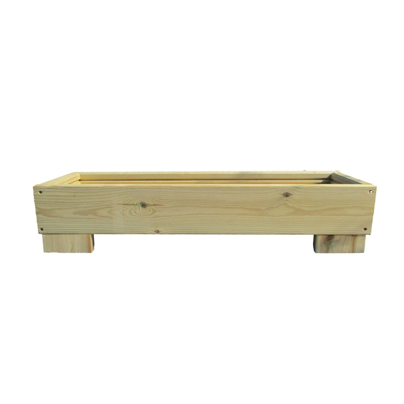 Wooden Decking Planter Garden Patio Trough Flower Plant Pot - 17cm (H) x 20cm (W)