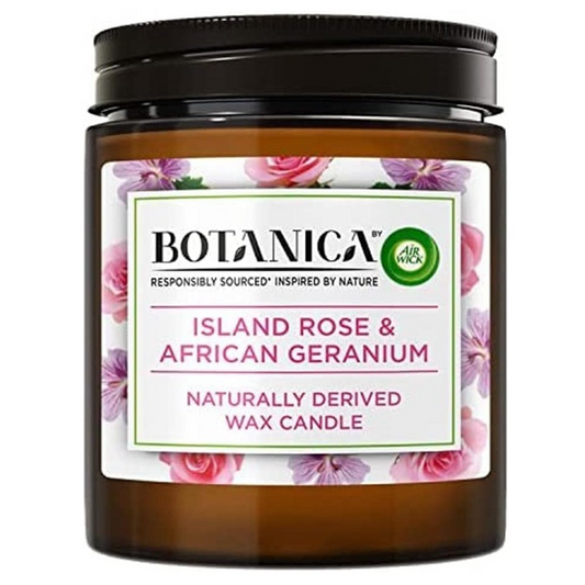 Air Wick Botanica Scented Aromatic Wax Candles - Island Rose & Geranium 205g