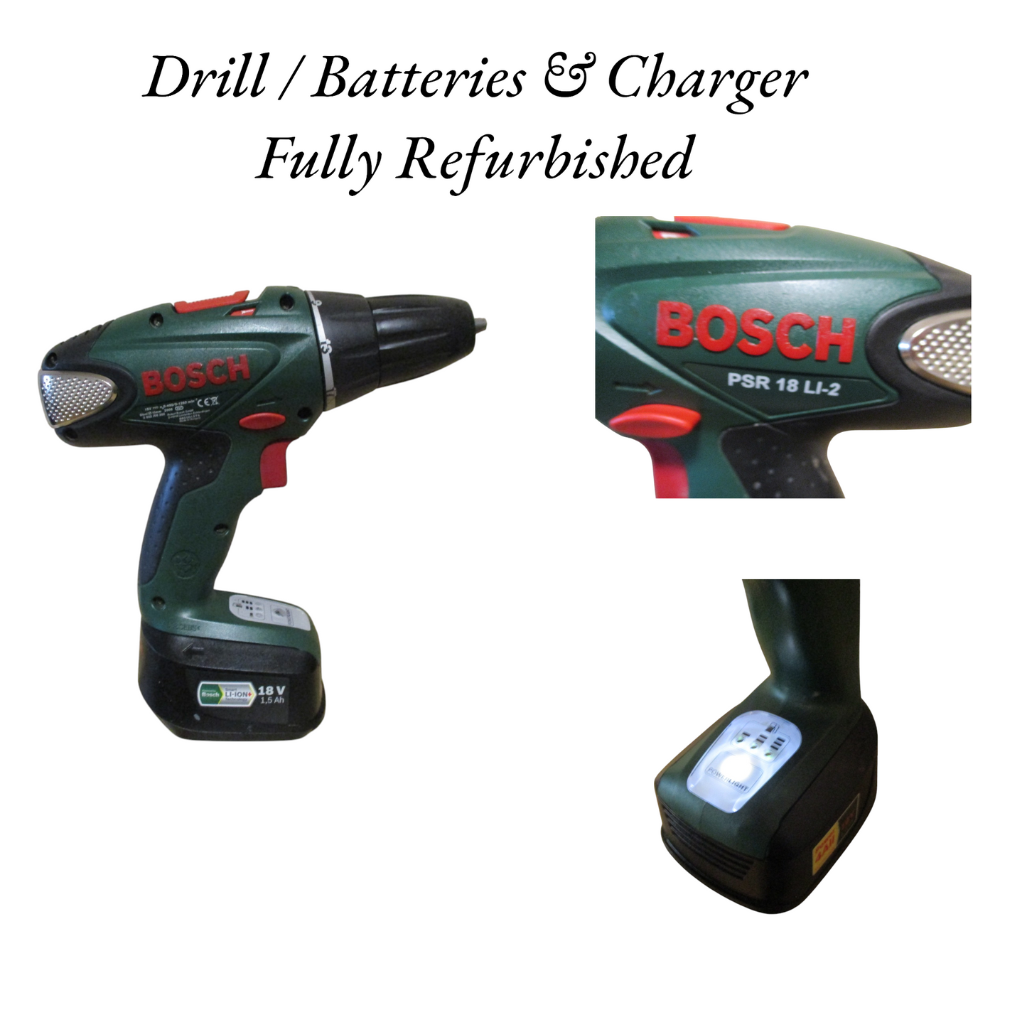 Bosch PSR 18 LI2 Driver / Drill - Cordless - 4 All Charger (18v - 1.5Ah)