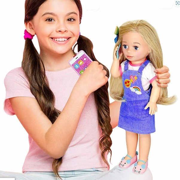 Call Me Chloe Interactive 18" Talking Doll & Phone 30+ Phrases New Kids Toy 3+40