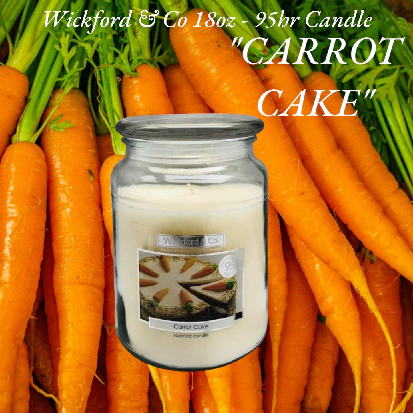 Luxury Scented Candle - (Carrot Cake) - (By Wickford & Co)