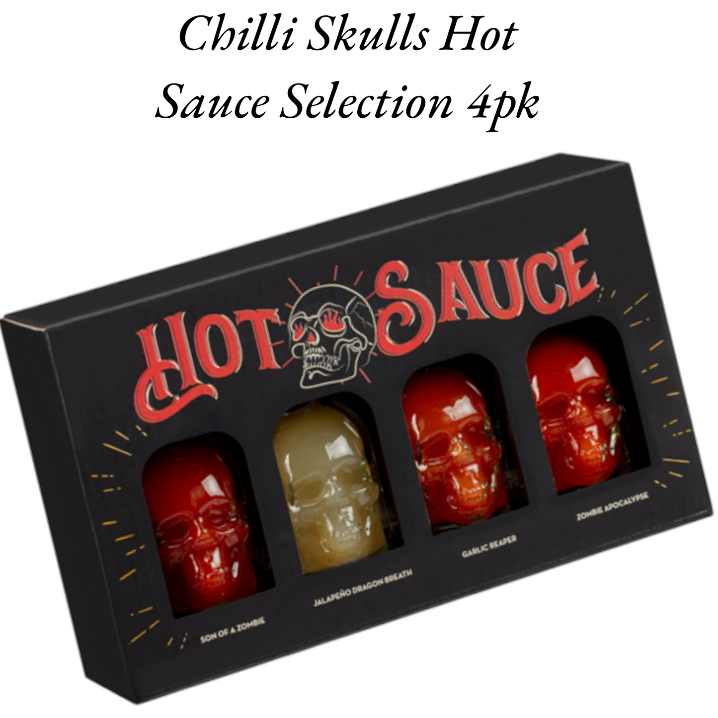 Chilli Skulls Hot Sauce Selection 4pk