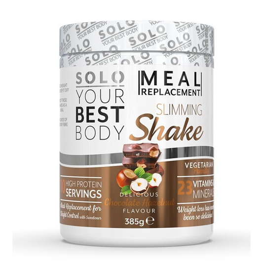 Solo Meal Replacement Slimming Weight Loss Shake 385g - Chocolate Hazelnut (Vegetarian)