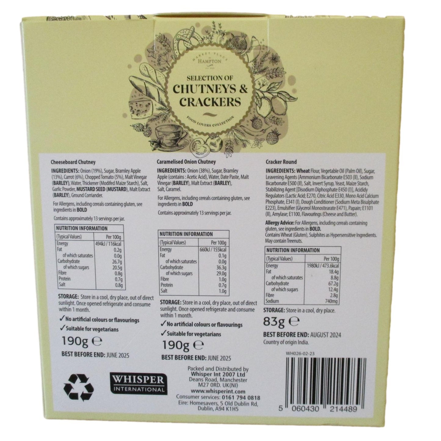 Hampton Chutney's & Crackers – Gift Set