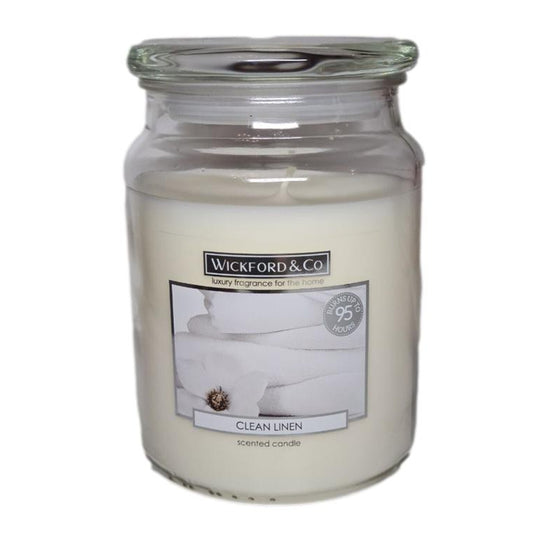 Luxury Scented Candle - (Clean Linen) 18oz - 95hrs Burning Time