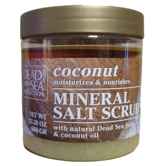 Dead Sea Scrub: Mineral Dead Sea Salt & Coconut Oil - Bath Body Scrub Large 660g