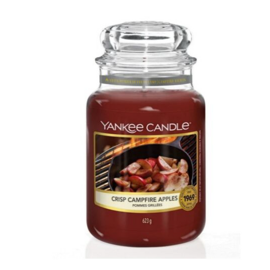 Yankee Candle Scented Large Jar Crisp Campfire Apples Burn Time 150 Hours
