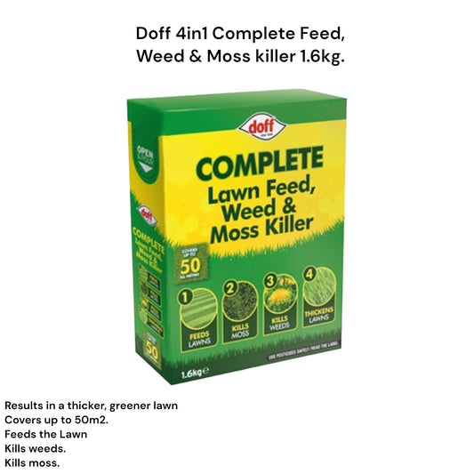 Doff 4in1 Complete Feed, Weed & Moss killer 1.6kg.