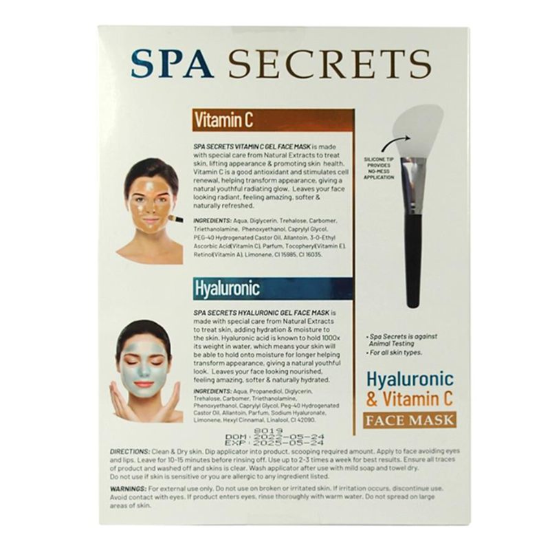 Spa Secrets: Hyaluronic & Vitamin C Face Mask Set