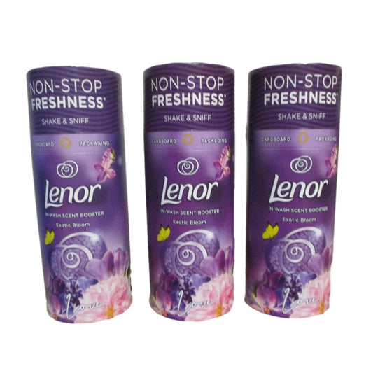Lenor Beads In-Wash Scent Booster, 3 x 176g Pack's, (Exotic Bloom)