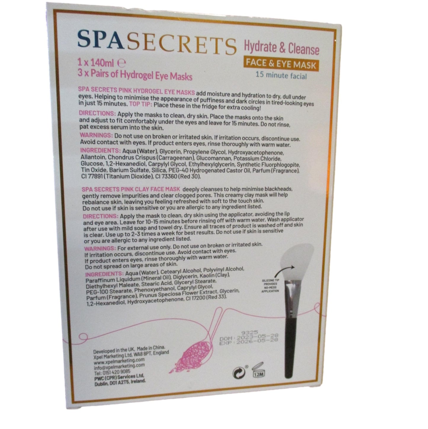 SPA SECRETS Face & Eye Mask - Ideal Gift / Present