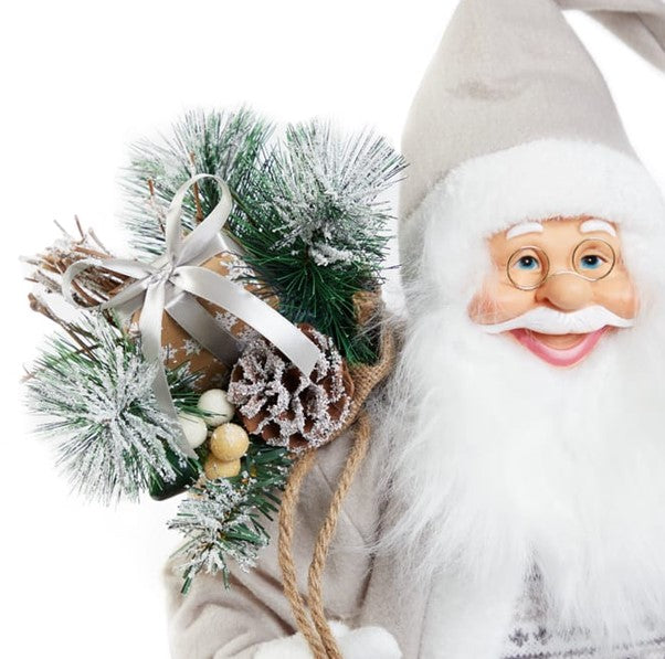 XL Santa Decoration Soft Plush Standing Figure- Xmas Statue 90cm