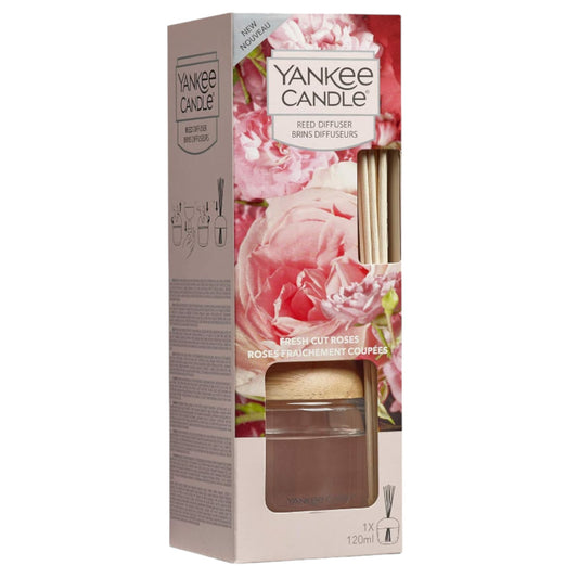 Yankee Candle Reed Diffuser - Fresh Cut Roses - 120 ml - Up to 10 Weeks of Fragrance.