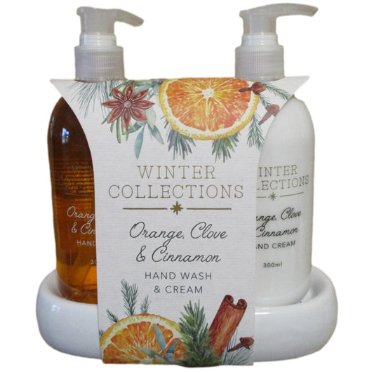 Festive Hand Wash & Cream Set - Orange/ Cinnamon