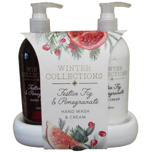Lovely Christmas Gift - Festive Fig and Pomegranate Hand Wash and Lotion Set