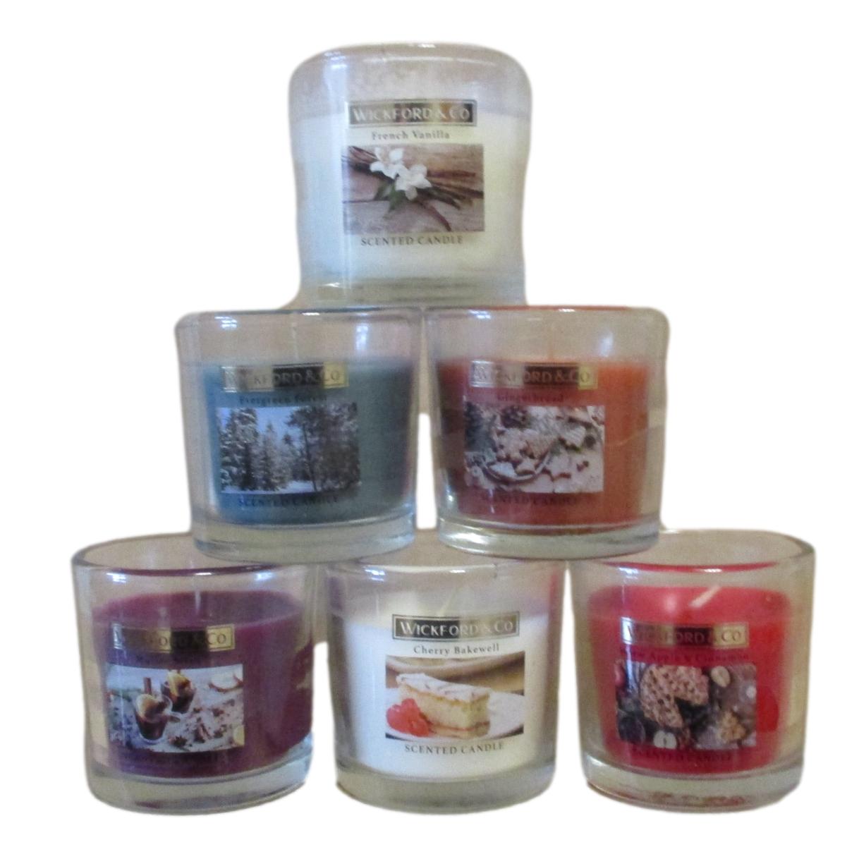 Wickford & Co – Glass Candle Gift Set – 6 x Festive Candles.