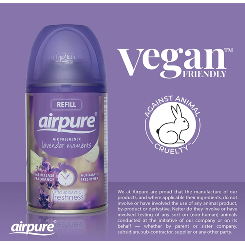 Airpure Air-O-Matic Air Dispenser & 3 x Refill's - Lavender Moments Fragrance