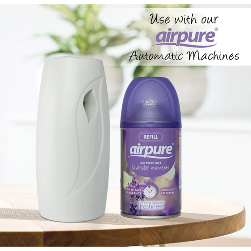 Airpure Air-O-Matic Air Dispenser & 3 x Refill's - Lavender Moments Fragrance
