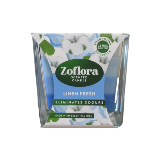 Zoflora Scented Candles - (Linen Fresh) 170g 28hrs Burning Time
