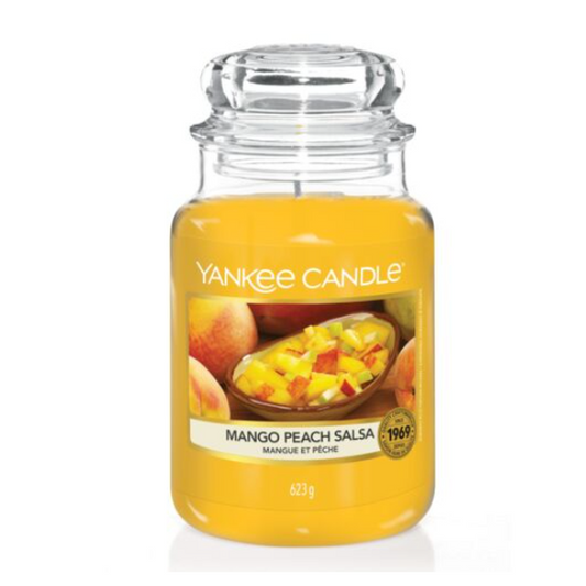 Yankee Candle Scented Large Jar - Mango Peach Salsa - Burn Time 150 Hours 623g