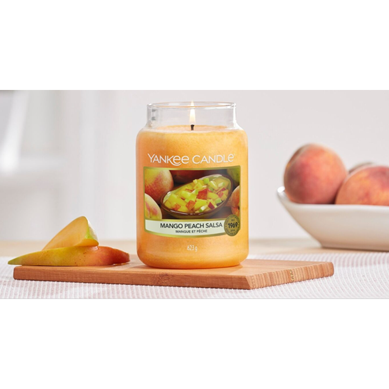 Yankee Candle Scented Large Jar - Mango Peach Salsa - Burn Time 150 Hours 623g