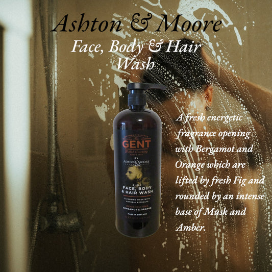 Ashton & Moore “GENT“ 3 in 1 - Men’s, Face, Body & Hair Wash - 1Lt.
