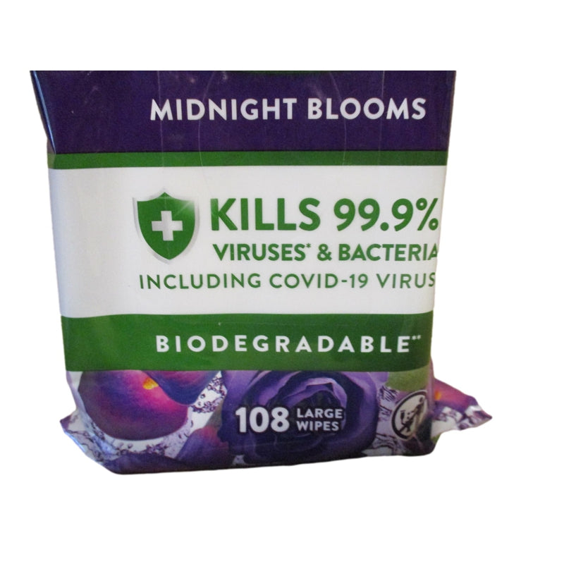 Zoflora Antibacterial Multi Surface Cleaning - Midnight Bloom- 108 Wipes x 2pk