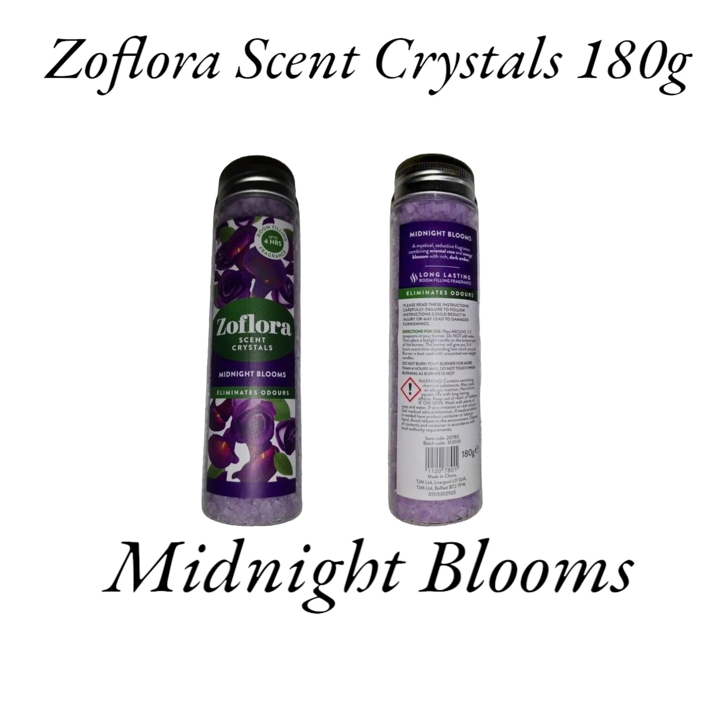 Zoflora Scent Crystals 180g Choice: Midnight Blooms, Linen Fresh, Rhubarb Cassis