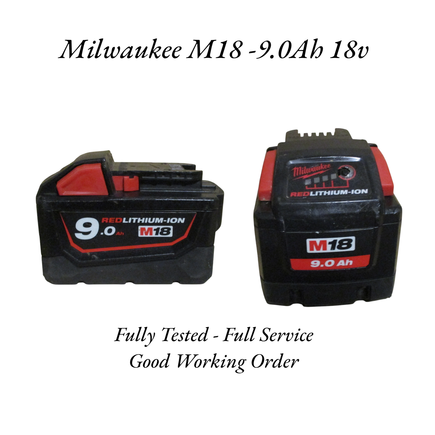 Milwaukee Reconditioned Batteries 3Ah - 4Ah - 5Ah - 6Ah - 8Ah & 9Ah