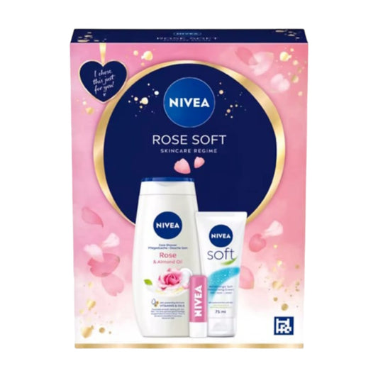 NIVEA Rose Soft Skincare Regime Gift Set.