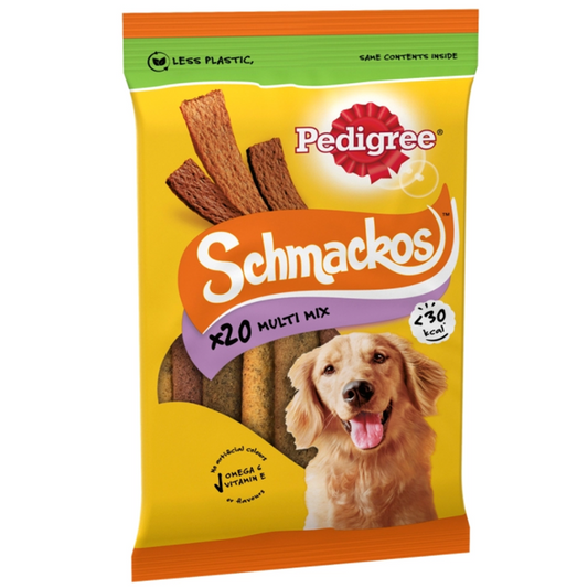 Pedigree Schmackos Adult Dog Treats Meat Variety (Case of 9 x 20 Sticks)