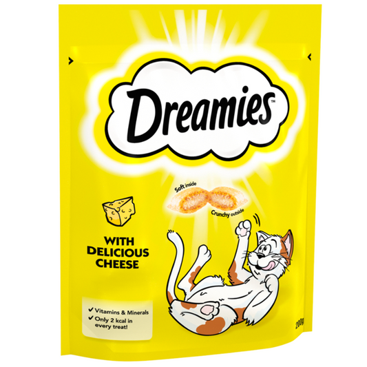 Dreamies Adult 1+ Cat Treats with Cheese Mega Pack 200g (6x)