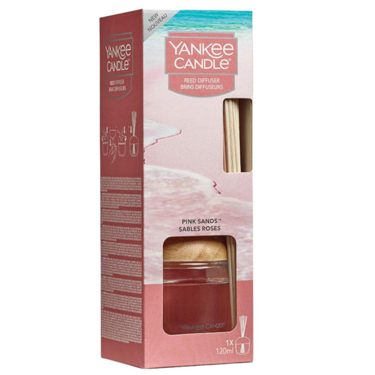 Yankee Candle Reed Diffuser, Pink Sands, 120 ml, up to 10 Weeks of Fragrance.