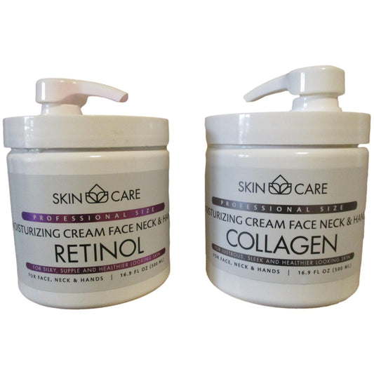 Skin Care Professional Size Collagen Moisturizing & Retinol Cream 500ml-Set of 2