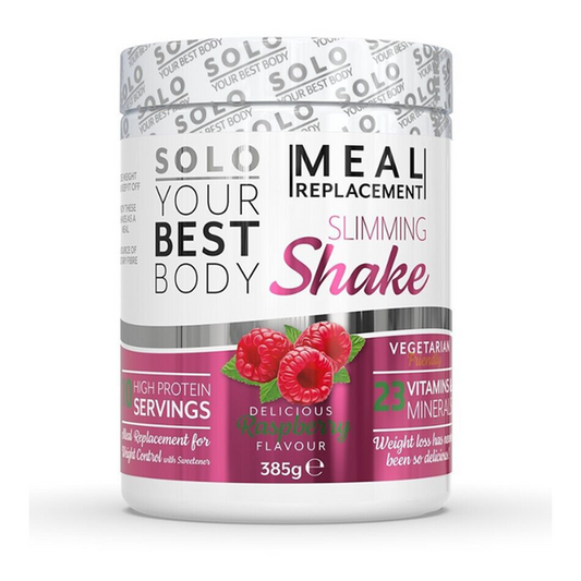Solo Meal Replacement Slimming Weight Loss Shake 385g - Raspberry (Vegetarian)