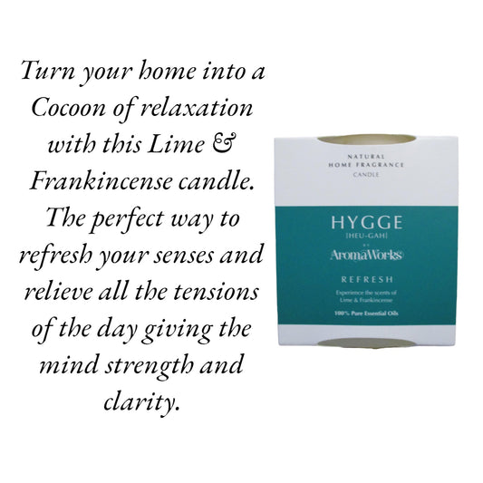 Aroma-Works Hygge “REFRESH” Lime & Frankincense, Candle 220g