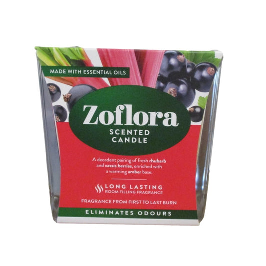 Zoflora Scented Candles - (Rhubarb & Cassis) 170g 28hrs Burning Time
