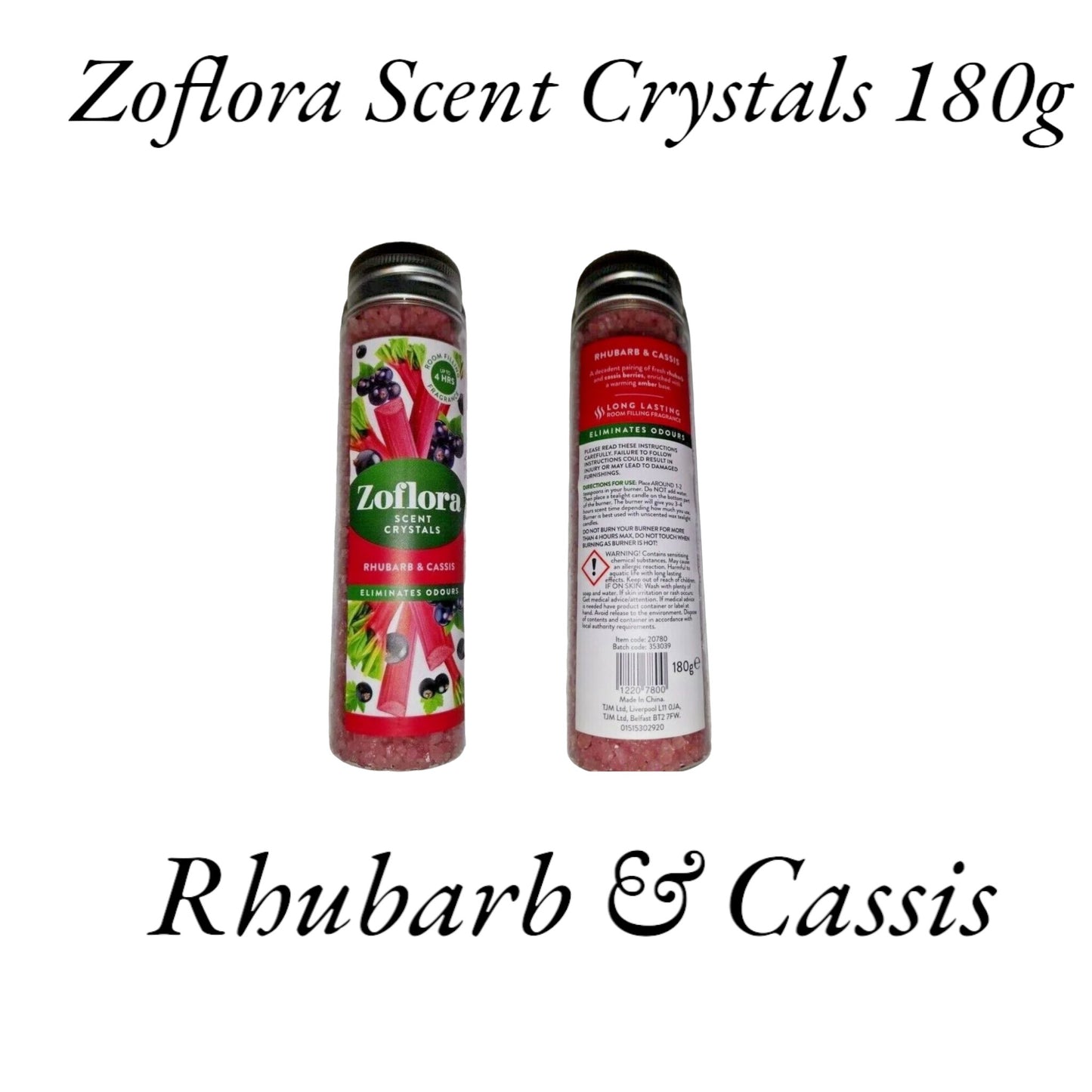 Zoflora Scent Crystals 180g Choice: Midnight Blooms, Linen Fresh, Rhubarb Cassis