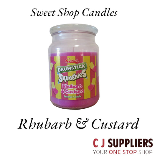 Swizzels (Sweet Shop Favorites) Squashies  Rhubarb & Custard Candle