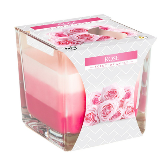 Scented Candles in Glass Jar 2 Wicks - (Rose) Home Decor 32hr Burning Time