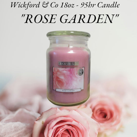 Luxury Scented Candle - (ROSE GARDEN) - (By Wickford & Co)