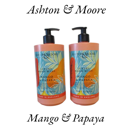 Ashton & Moore London Design - Mango & Papaya  - Luxury Hand Wash 2 x 750ml Hand Wash