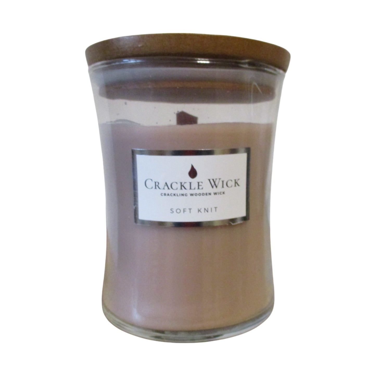 Crackle Wick - Soft Knit - Single Wick Candle Medium Hourglass 310g