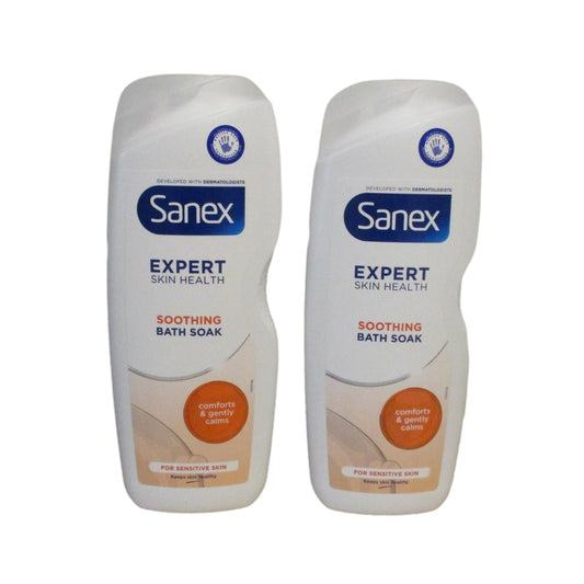 Sanex XL Expert Soothing Bath Soak - 2 x 570ml