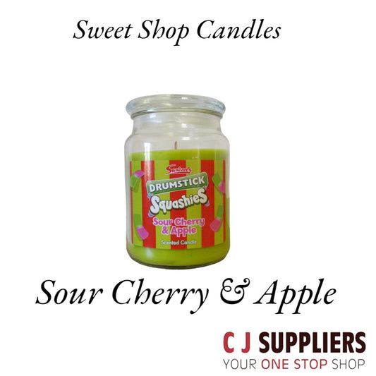 Swizzels (Sweet Shop Favorites) Squashies  Sour Cherry & Apple Candle (Copy)