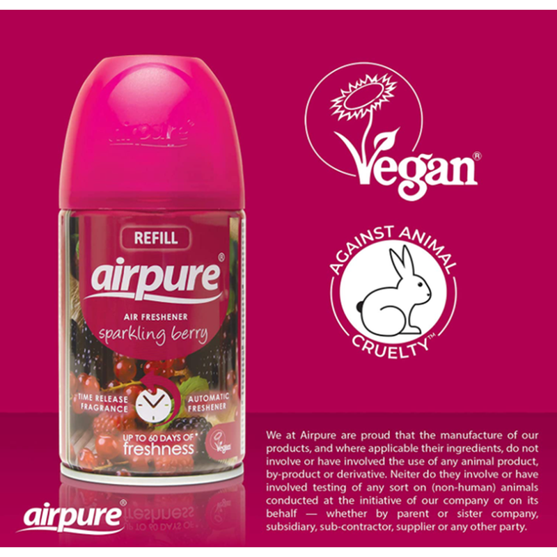Airpure Air-O-Matic Air Freshener Refill - Sparkling Berry Fragrance x 3